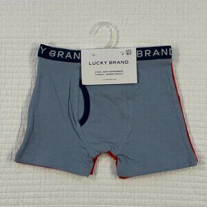 Lucky Brand 2 Pack Boys Boxer Briefs Light Blue Coral Size S 6/7 NWT